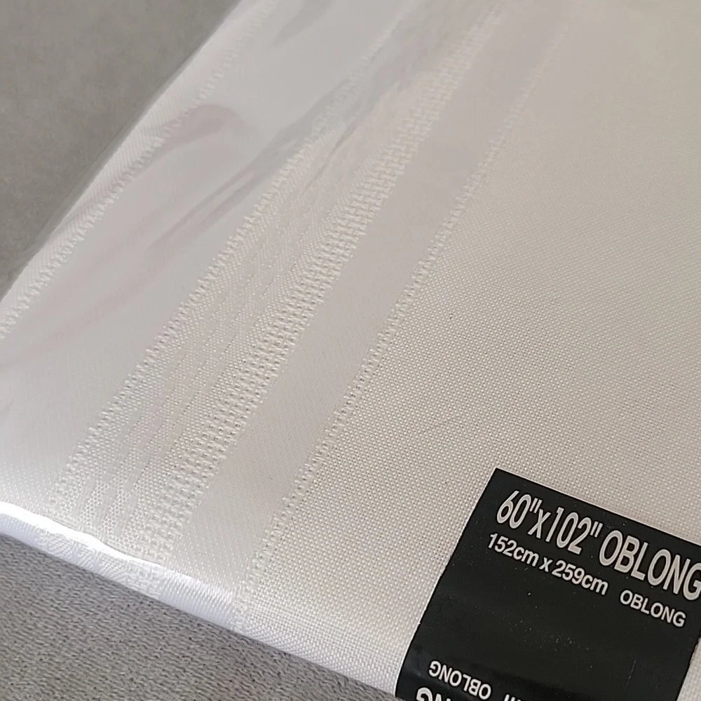 Satin Stripe Fabric Tablecloth, 60